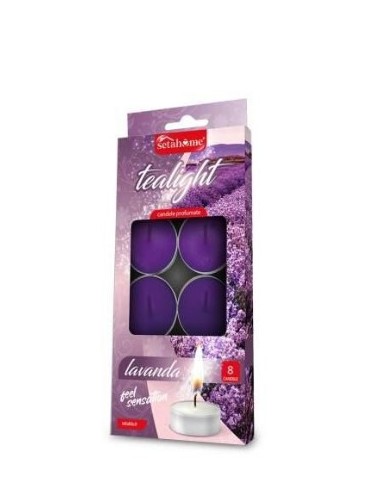 CONF 8 T-LIGHT 40358 10GR LAVANDA