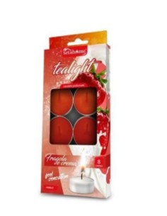 CONF 8 T-LIGHT 40363 10GR FRAGOLA CREMA