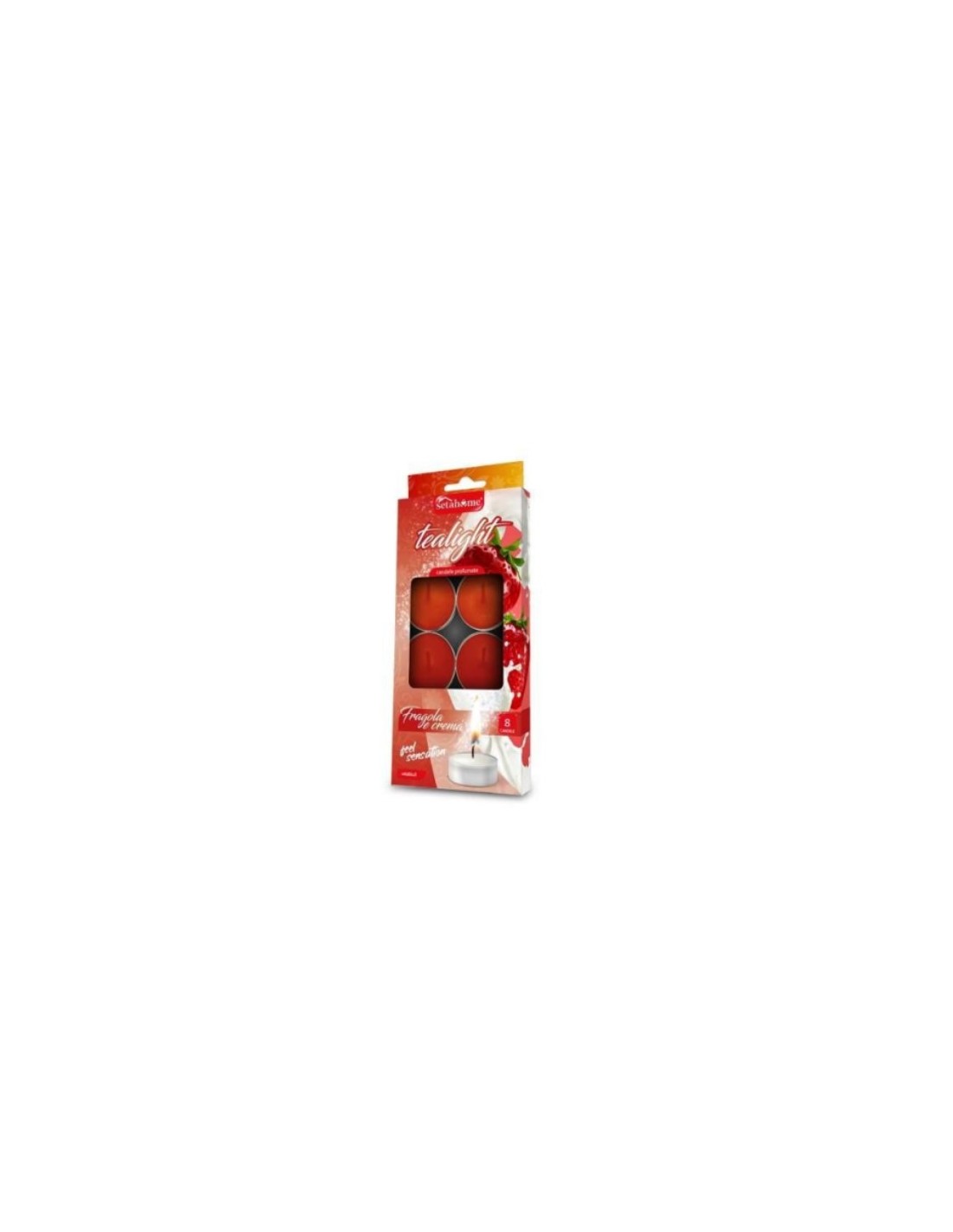 CONF 8 T-LIGHT 40363 10GR FRAGOLA CREMA