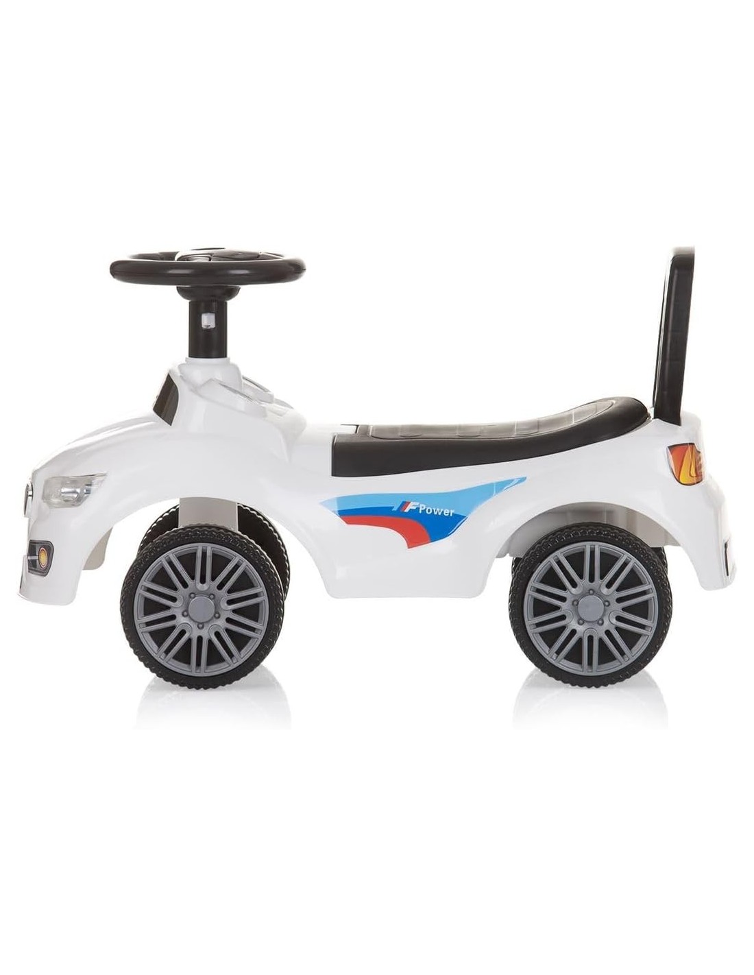 BICI - PRIMI PASSI - AUTO: vendita online AUTO CAVALCABILE, BAMBINI, SPRINTER, BIANCO, CON MUSICA, SPAZIO SOTTO SEDILE in off...