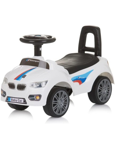 BICI - PRIMI PASSI - AUTO: vendita online AUTO CAVALCABILE, BAMBINI, SPRINTER, BIANCO, CON MUSICA, SPAZIO SOTTO SEDILE in off...