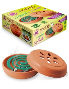 COCCIO TERRACOTTA+10 SPIRALI CITRONELLA