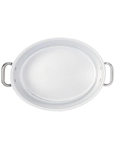 Casseruola ovale 32x22 cm in alluminio con coperchio | shopincasa.it