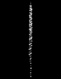 GHIRLANDA CASCATA DI SFERE POLIESTERE 150CM BIANCO