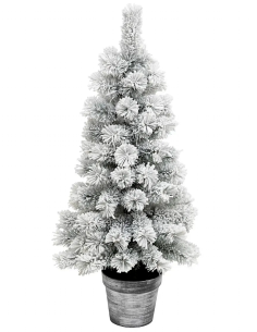 ALBERO DI NATALE WINDY PEAK 100CM DIAM.45CM INNEVATO IN VASO