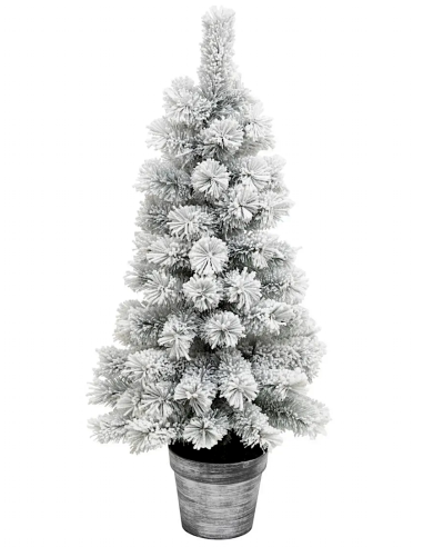 ALBERO DI NATALE WINDY PEAK 100CM DIAM.45CM INNEVATO IN VASO