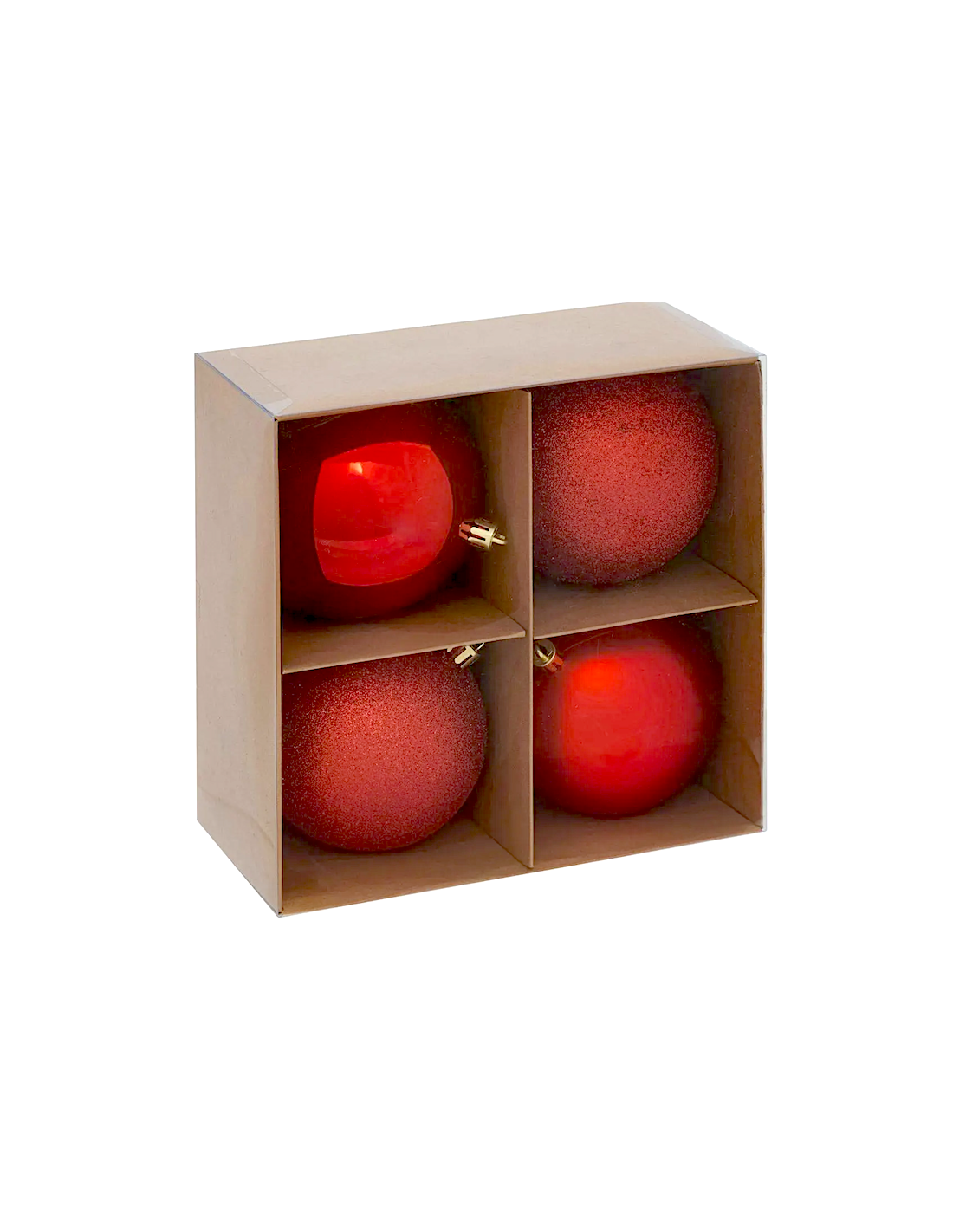 SFERE E PENDAGLI: vendita online Decorazione set 4 palline di Natale rosse Ø10cm in plastica Svea - La magia di Natale a casa...
