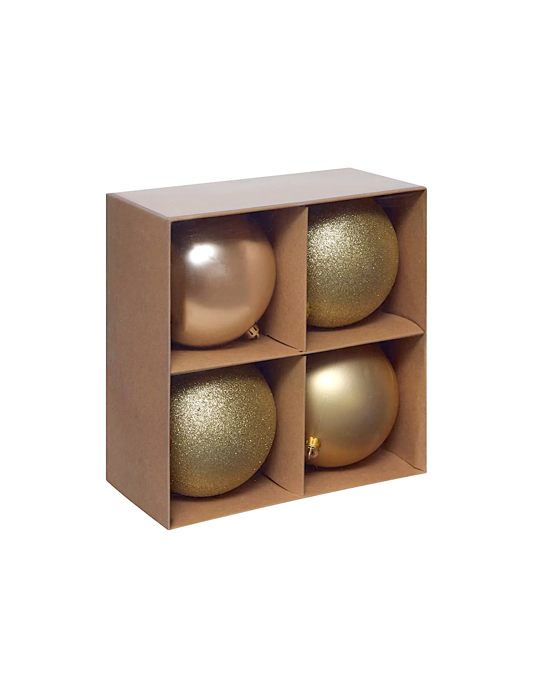 CONF 4 SFERE ORO 10CM PLASTICA