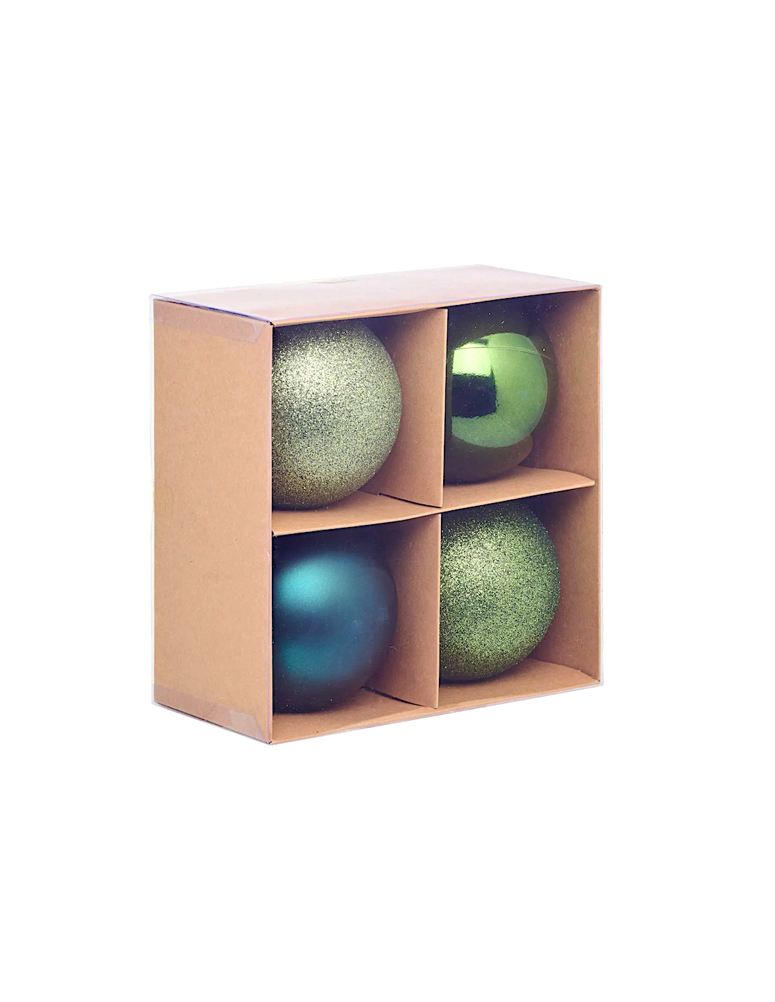 SFERE E PENDAGLI: vendita online Decorazione set 4 palline di Natale verde oliva Ø10cm in plastica Svea - La magia di Natale ...