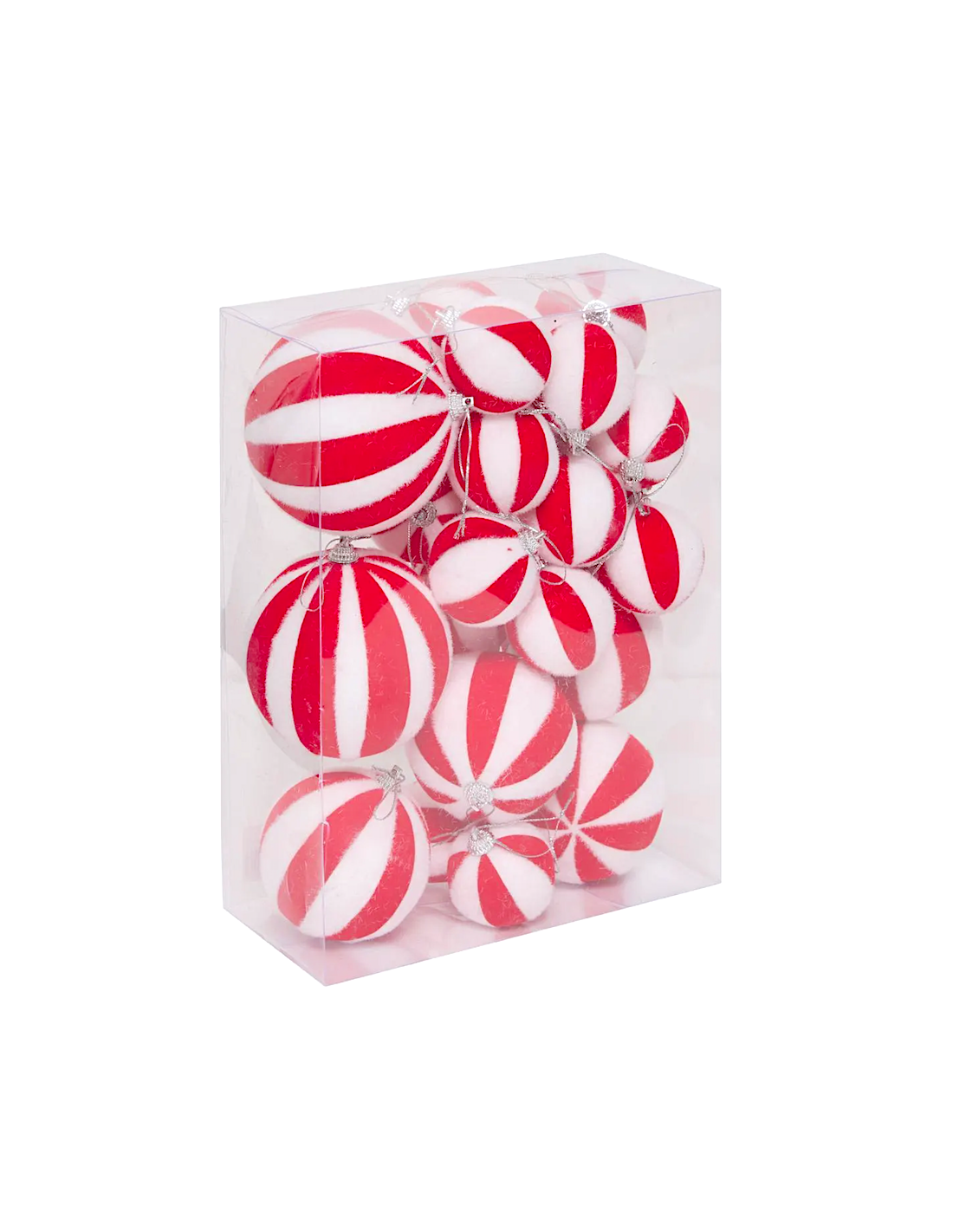 SFERE E PENDAGLI: vendita online Decorazione palline di Natale Ø10cm rosso e bianco a righe set 22 Atmosphera - La magia di N...