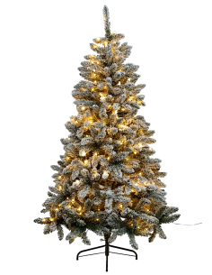 ALBERI DI NATALE: vendita online Albero di Natale Snow Lord 210cm innevato con luci LED, abete artificiale folto diametro 122...
