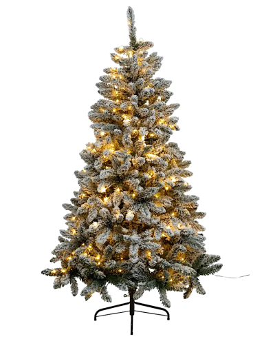 ALBERO DI NATALE SNOW LORD 210CM DIAM.122CM INNEVATO CON LUCI
