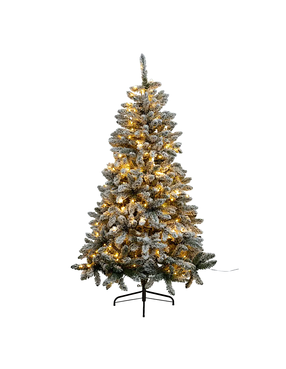 ALBERO DI NATALE SNOW LORD 210CM DIAM.122CM INNEVATO CON LUCI
