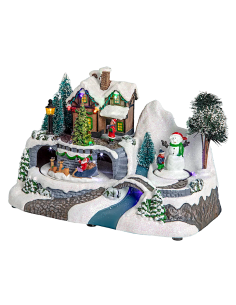 GIOSTRINE E VILLAGGI: vendita online Villaggio di Natale Luminoso di Santa Luisa, decorazione natalizia con LED e movimento, ...
