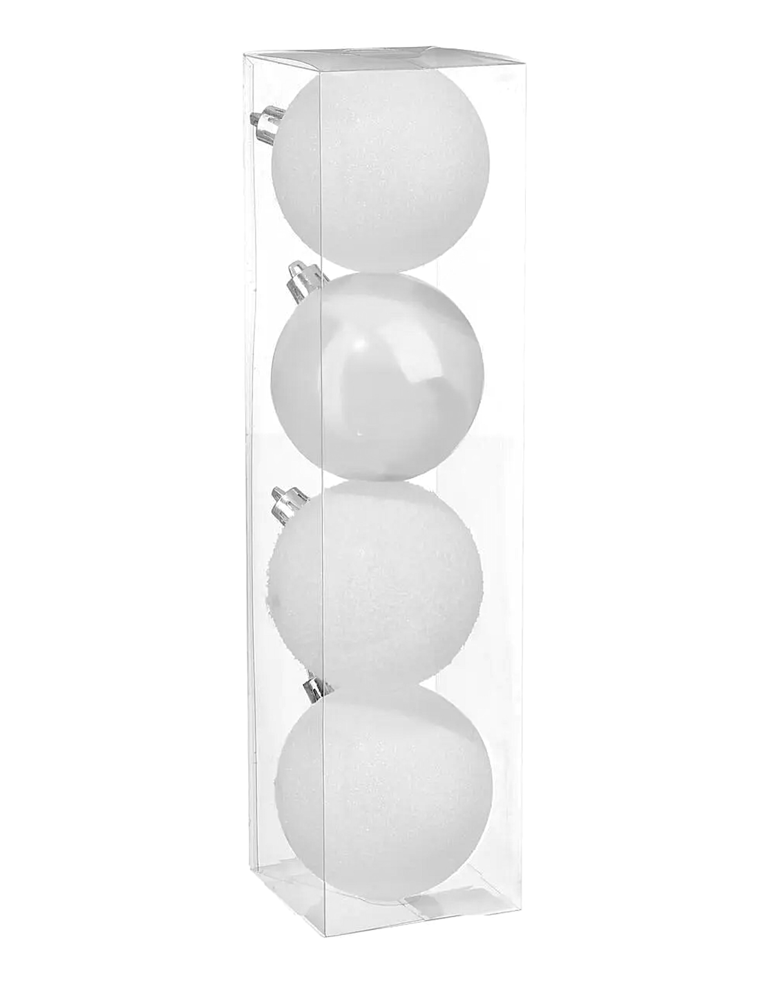 SFERE E PENDAGLI: vendita online Decorazione set 4 palline di Natale bianche D8cm Feeric Lights & Christmas - La magia di Nat...