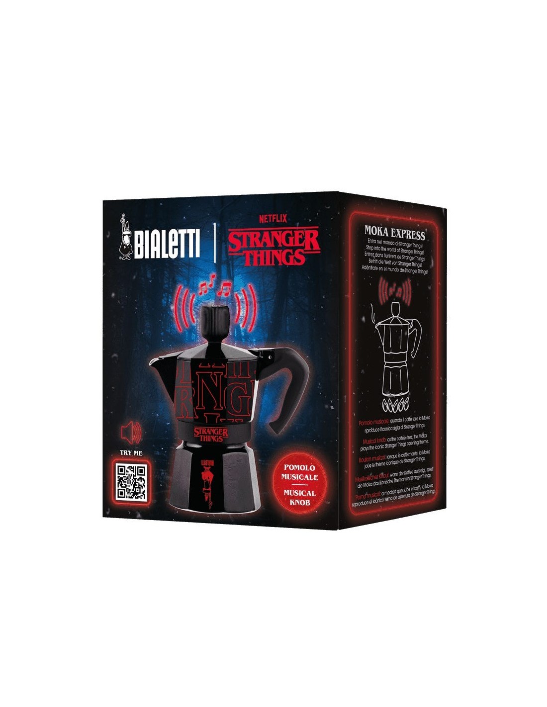 CAFFETTIERE E BOLLITORI: vendita online Bialetti Moka Express 6 tazze Stranger Things – Capsule Collection Ufficiale Netflix ...