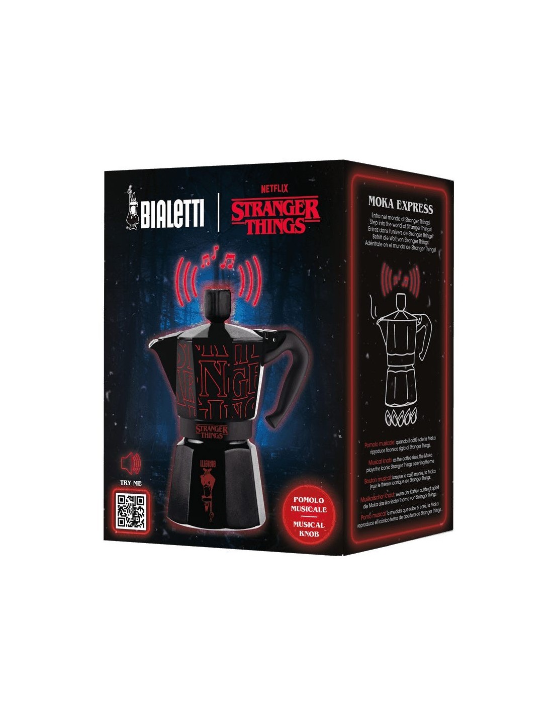 CAFFETTIERE E BOLLITORI: vendita online Bialetti Moka Express 3 tazze Stranger Things – Capsule Collection Ufficiale Netflix ...