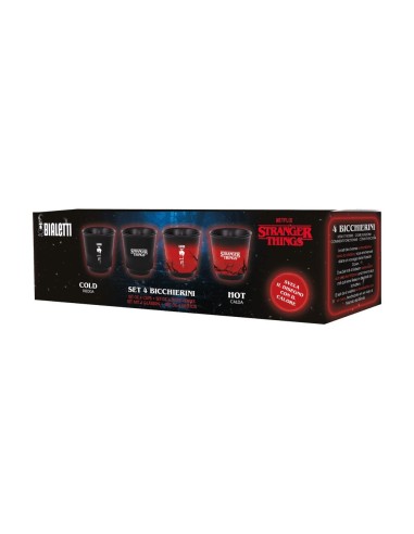 TAZZE CAFFE' E LATTE: vendita online Bialetti Stranger Things Set 4 Bicchierini Termo-Sensibili – Capsule Collection Ufficial...