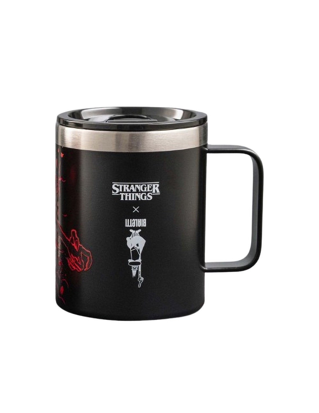 TAZZE CAFFE' E LATTE: vendita online Bialetti Stranger Things Mug con Manico e coperchio 420ml – Capsule Collection Ufficiale...