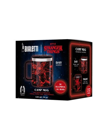 TAZZE CAFFE' E LATTE: vendita online Bialetti Stranger Things Mug con Manico e coperchio 420ml – Capsule Collection Ufficiale...