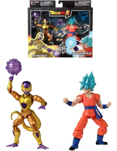 GIOCATTOLO PUBBLICIZZATO: vendita online DRAGON BALL SUPER, BANDAI FIGURE DRAGON STARS, 17 CM, BATTLE PACK, GOLDEN FREEZER VS...