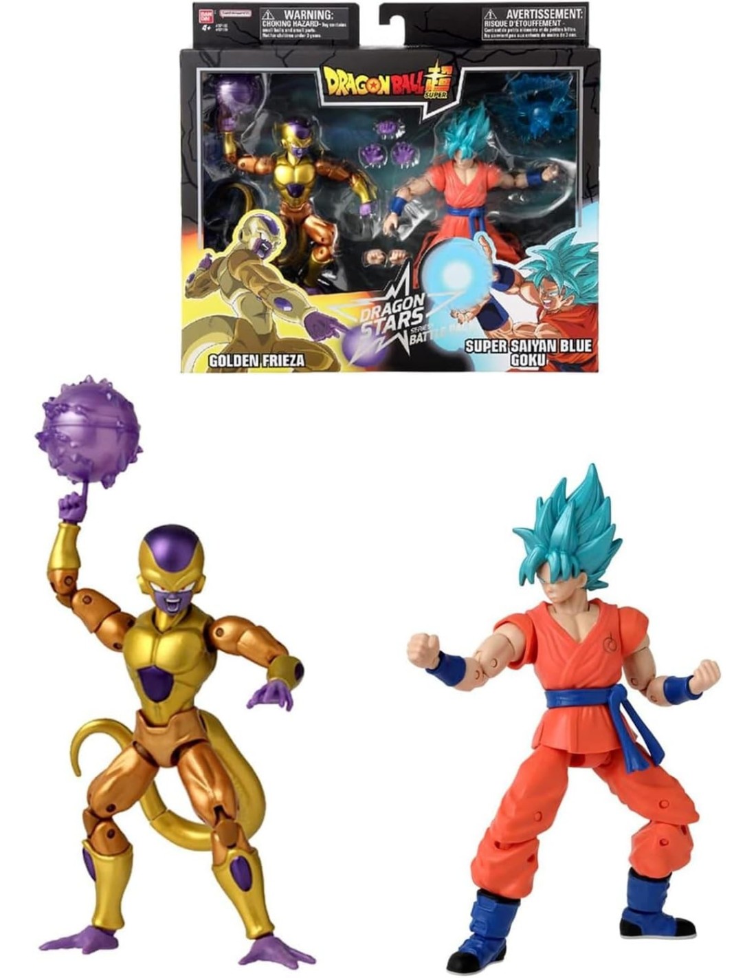 GIOCATTOLO PUBBLICIZZATO: vendita online DRAGON BALL SUPER, BANDAI FIGURE DRAGON STARS, 17 CM, BATTLE PACK, GOLDEN FREEZER VS...