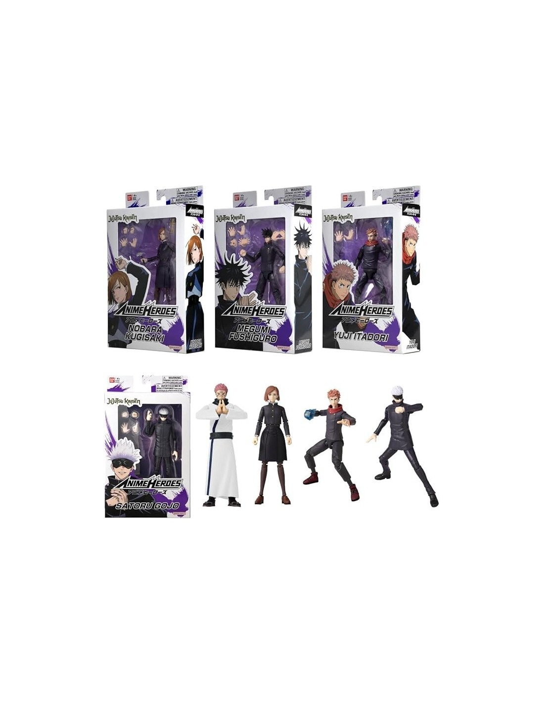 GIOCATTOLO PUBBLICIZZATO: vendita online ANIME HEROES JUJUTSU KAISEN PERSONAGGI ASSORTITI in offerta