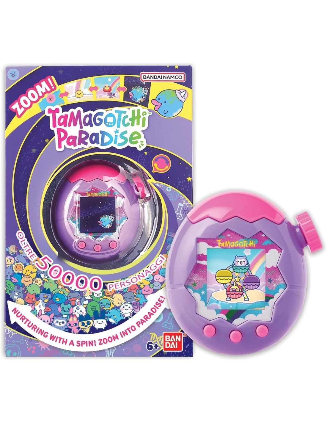GIOCATTOLO PUBBLICIZZATO: vendita online TAMAGOTCHI PARADISE VIOLA, ANIMALE VIRTUALE, GIOCATTOLO INTERATTIVO, MODELLO VIOLA E...