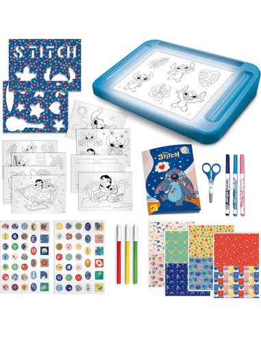 GIOCATTOLO PUBBLICIZZATO: vendita online STITCH DRAWING SCHOOL, TAVOLO DA DISEGNO CON LUCE, GIOCO EDUCATIVO, DISEGNO CREATIVO...