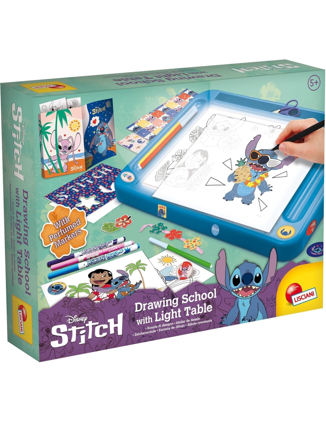 GIOCATTOLO PUBBLICIZZATO: vendita online STITCH DRAWING SCHOOL, TAVOLO DA DISEGNO CON LUCE, GIOCO EDUCATIVO, DISEGNO CREATIVO...