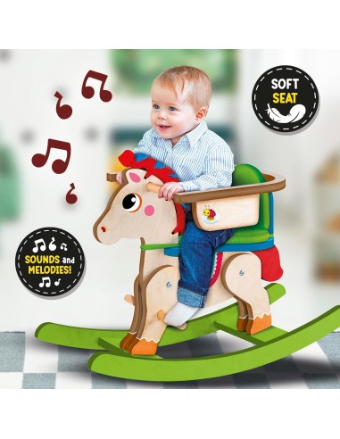 INFANZIA: vendita online MONTESSORI BABY PONY A DONDOLO LEGNO PER BAMBINI in offerta