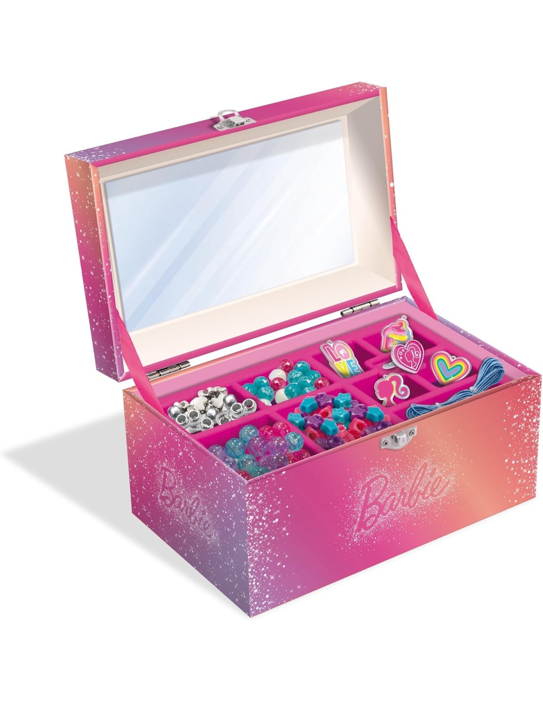 GIOCHI GIRL: vendita online PORTAGIOIE BARBIE CON KIT PERLINE in offerta