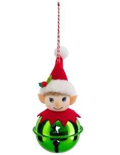 PENDENTE CAMPANELLINO CON ELFO 13CM ASSORTITO