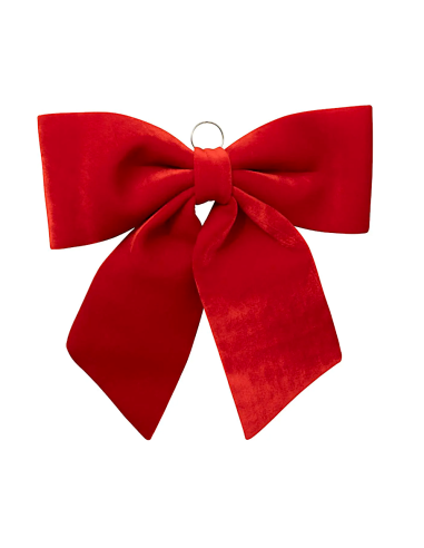 SFERE E PENDAGLI: vendita online Decorazione pendente fiocco di Natale 70x67cm in velluto rosso - La magia di Natale a casa t...