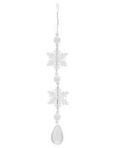SFERE E PENDAGLI: vendita online Decorazione pendente fiocco di neve di Natale 25cm acrilico bianco - La magia di Natale a ca...