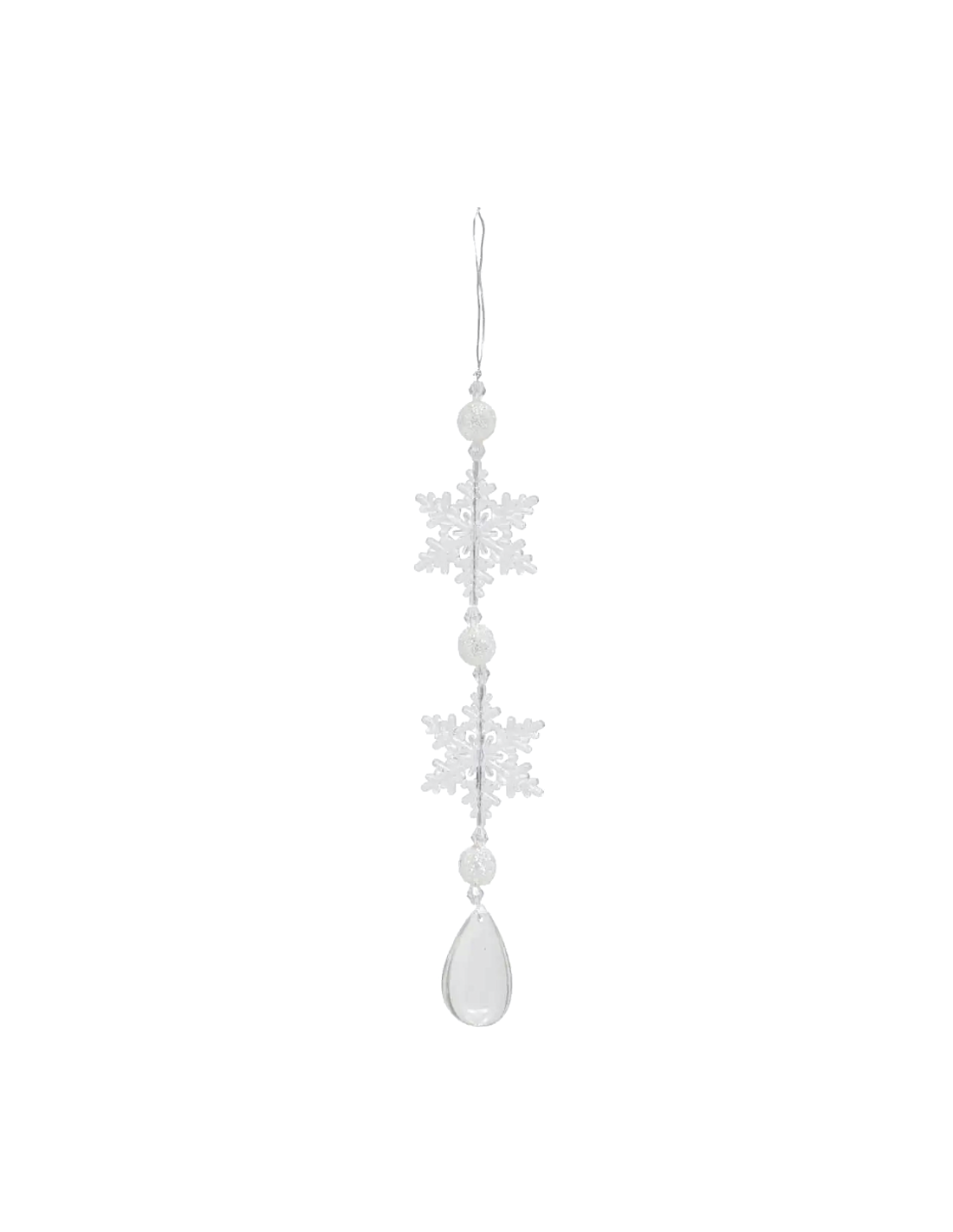 SFERE E PENDAGLI: vendita online Decorazione pendente fiocco di neve di Natale 25cm acrilico bianco - La magia di Natale a ca...