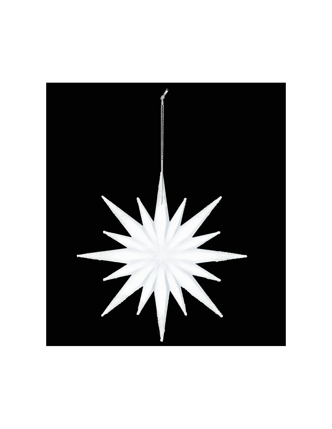 SFERE E PENDAGLI: vendita online Decorazione pendente stella di Natale 12cm in plastica effetto ghiaccio - La magia di Natale...