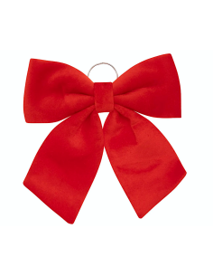 SFERE E PENDAGLI: vendita online Decorazione pendente fiocco di Natale 40x35cm in velluto rosso - La magia di Natale a casa t...