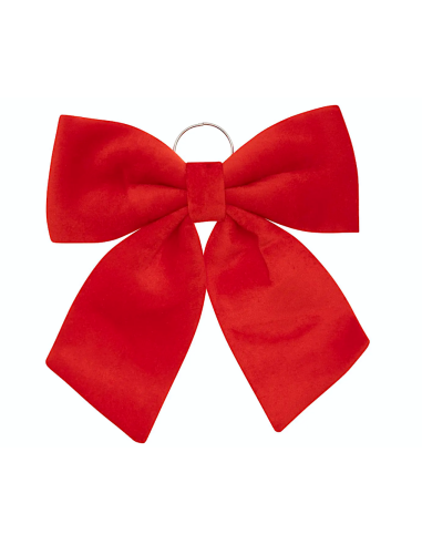 SFERE E PENDAGLI: vendita online Decorazione pendente fiocco di Natale 40x35cm in velluto rosso - La magia di Natale a casa t...