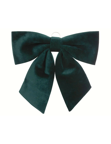 SFERE E PENDAGLI: vendita online Decorazione pendente fiocco di Natale 40x35cm in velluto verde - La magia di Natale a casa t...