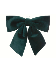 SFERE E PENDAGLI: vendita online Decorazione pendente fiocco di Natale 70x67cm in velluto verde - La magia di Natale a casa t...