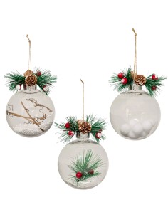 SFERE E PENDAGLI: vendita online Decorazione set 3 palline di Natale Ø10cm in plastica assortite Feeric Lights & Christmas - ...