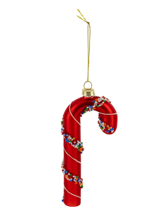 PENDENTE BASTONCINO VETRO 15CM ROSSO