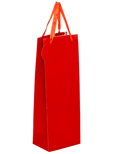 SACCHETTO PORTABOTTIGLIA 12X9X35CM ROSSO