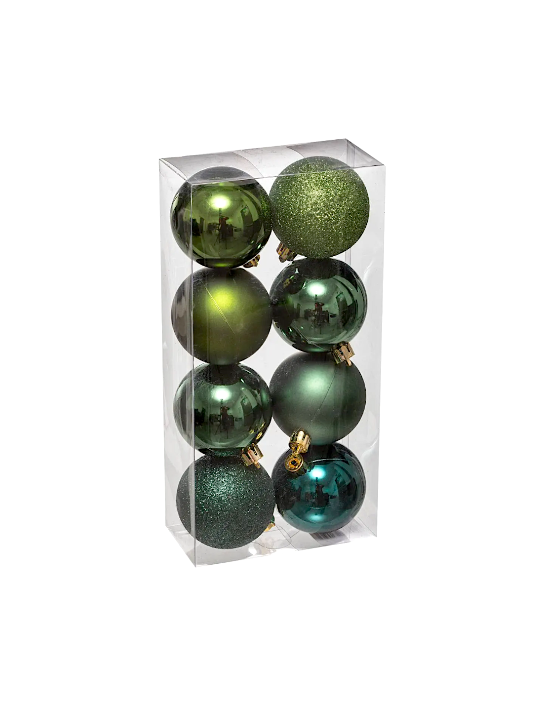 CONF 8 SFERE 7CM VERDE PLASTICA