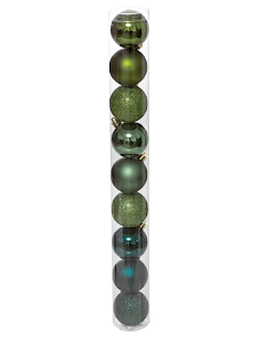 SFERE E PENDAGLI: vendita online Decorazione set 9 palline di Natale verde oliva Ø6cm Feeric Lights & Christmas - La magia di...