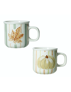 SET 2PZ TAZZE CAFFE ZUCCA E VITE