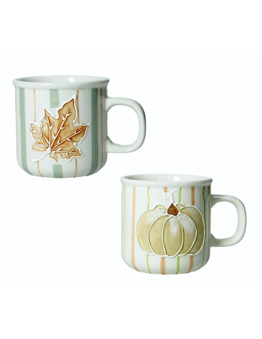 SET 2PZ TAZZE CAFFE ZUCCA E VITE