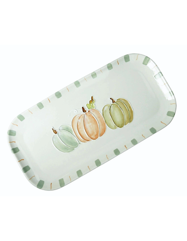Vassoio Rettangolare Le Zucche Brandani in Stoneware 35×18 cm – shopincasa.it