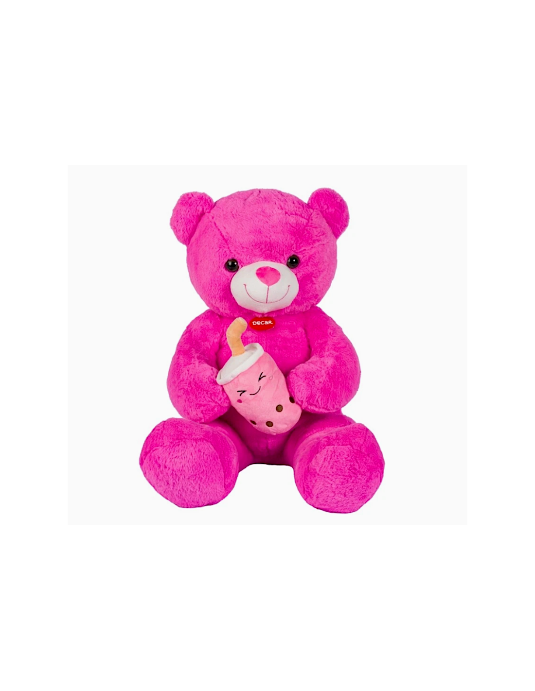 PELUCHE: vendita online PELUCHE ORSO FUCSIA 80CM CON BUBBLE TEA in offerta